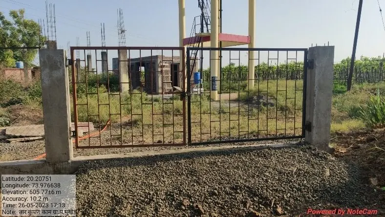 पाण टाकी भोवती कुंपण व बांधकाम
